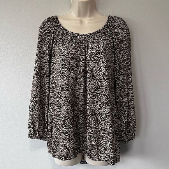 Michael Michael Kors Animal Print Top Size L - Picture 1 of 6